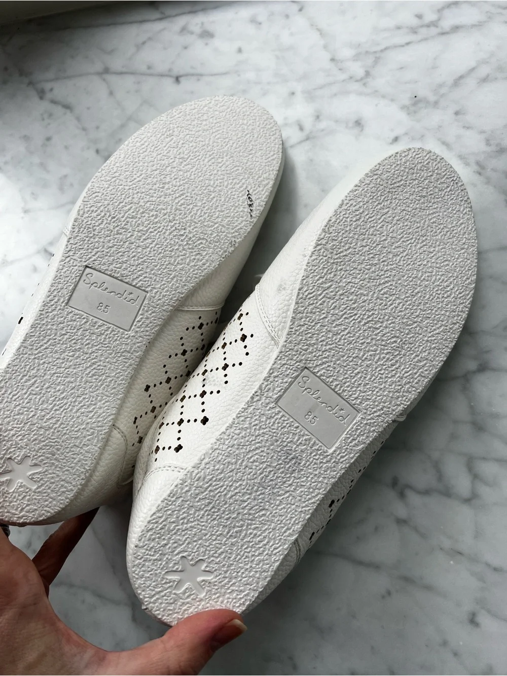 Splendid White Women's Perforated Julian Sneakers NWOB - Picture 7 of 10